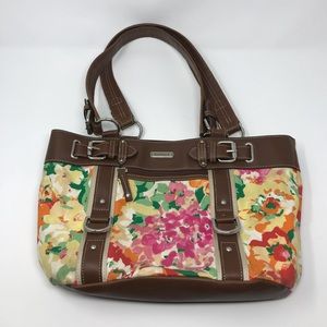 Chaps Floral Print Handbag